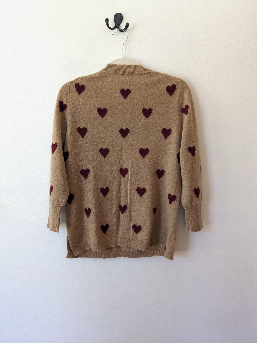 J. Crew 100% Cashmere Heart Sweater - Picture 3 of 4